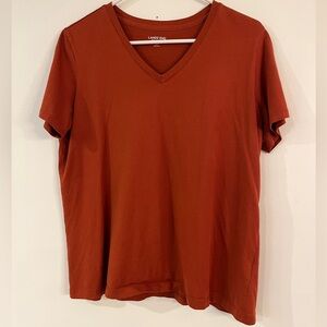 Lands' End Rust color Relaxed Short Sleeve Tee